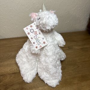 NWT Oobles Pink Unicorn Plush Rattle Soft Baby Security Blanket Lovey 14” Danbar